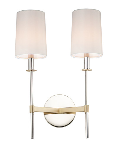 Uptown Two Light Wall Sconce in Satin Brass / Polished Nickel (16|32392OFSBRPN)