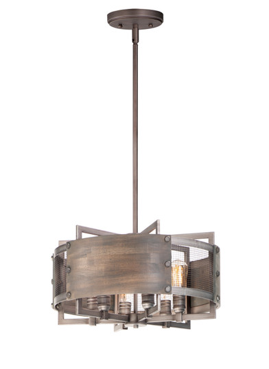 Outland Six Light Pendant in Barn Wood / Weathered Zinc (16|25265BWWZ)