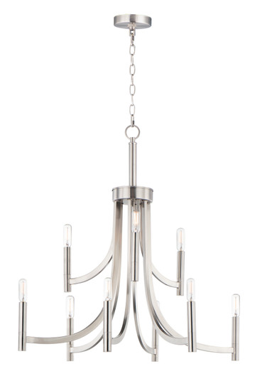 Lyndon Nine Light Chandelier in Satin Nickel (16|21529SN)