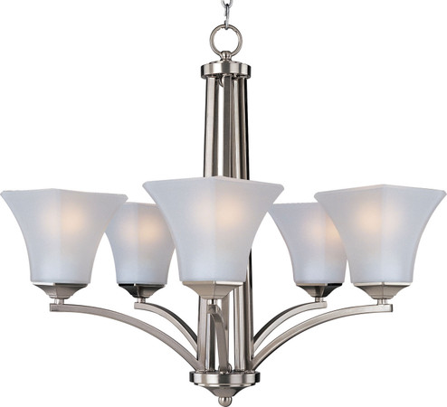 Aurora Five Light Chandelier in Satin Nickel (16|20095FTSN)