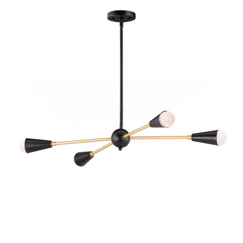 Lovell LED Pendant in Black / Satin Brass (16|11264BKSBR/BUL)