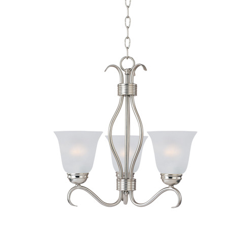 Basix Three Light Chandelier in Satin Nickel (16|10123FTSN)