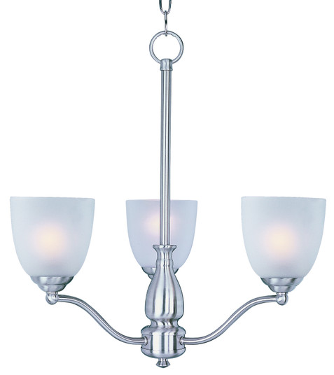 Stefan Three Light Chandelier in Satin Nickel (16|10064FTSN)