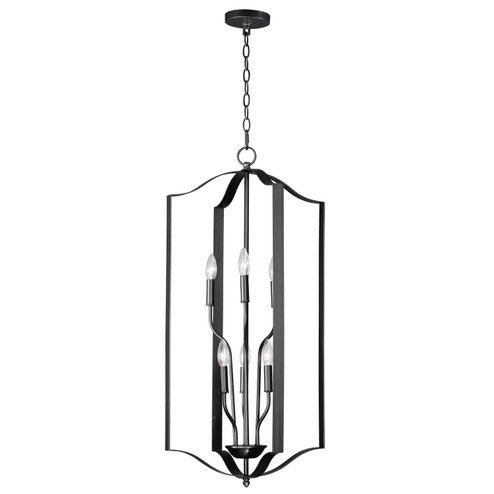 Provident Six Light Chandelier in Black (16|10038BK)