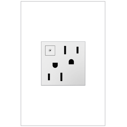 Adorne Energy-Saving On/Off Outlet in White (246|ARPS152W4)