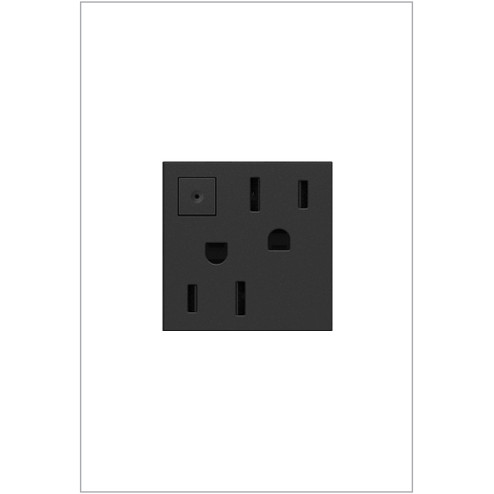 Adorne Energy-Saving On/Off Outlet in Graphite (246|ARPS152G4)
