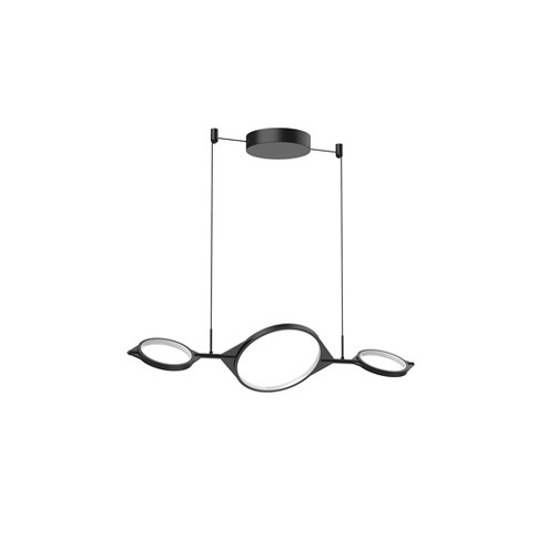 Serif LED Island Pendant in Black (347|LP84434-BK)