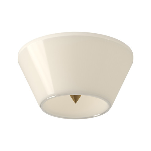 Holt LED Flush Mount in Brushed Gold/Glossy Opal Glass (347|FM45710-BG/GO)