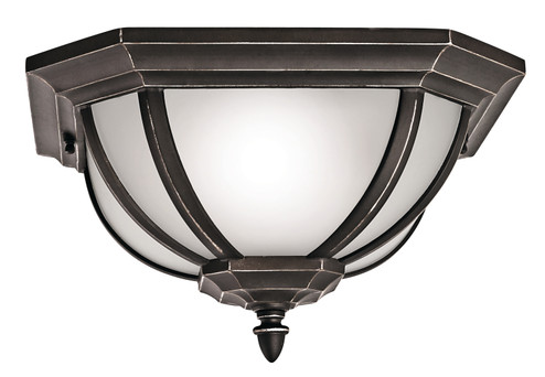 Salisbury Two Light Outdoor Flush/Semi Flush Mount in Rubbed Bronze (12|9848RZ)