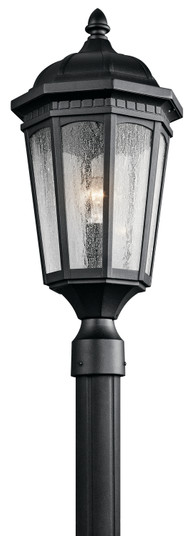 Courtyard One Light Outdoor Post Mount in Textured Black (12|9532BKT)