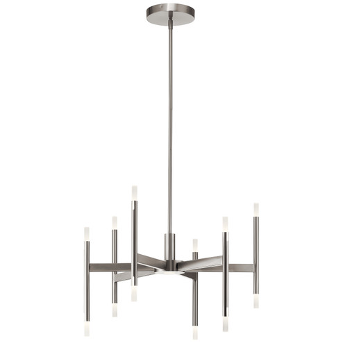 Kizette LED Chandelier in Brushed Nickel (12|84175)