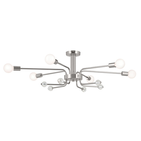 Ocala Six Light Semi Flush Mount in Polished Nickel (12|52602PN)