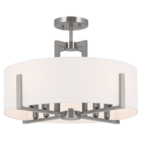 Malen Eight Light Semi Flush Mount in Classic Pewter (12|52592CLP)