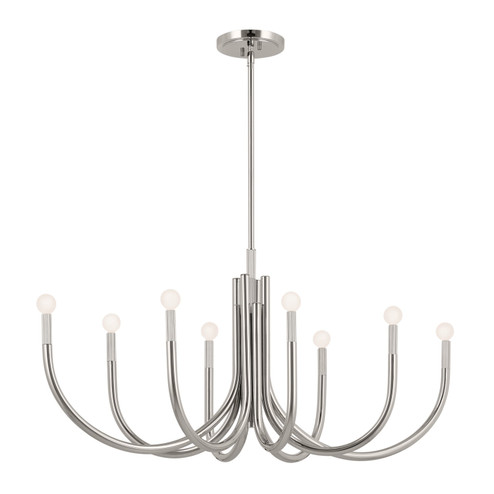 Odensa Eight Light Chandelier in Polished Nickel (12|52553PN)