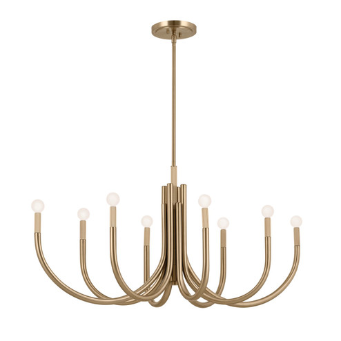 Odensa Eight Light Chandelier in Champagne Bronze (12|52553CPZ)