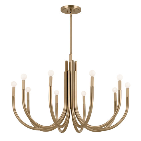 Odensa Ten Light Chandelier in Champagne Bronze (12|52551CPZ)