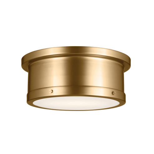 Serca Two Light Flush Mount in Brushed Natural Brass (12|52540BNB)