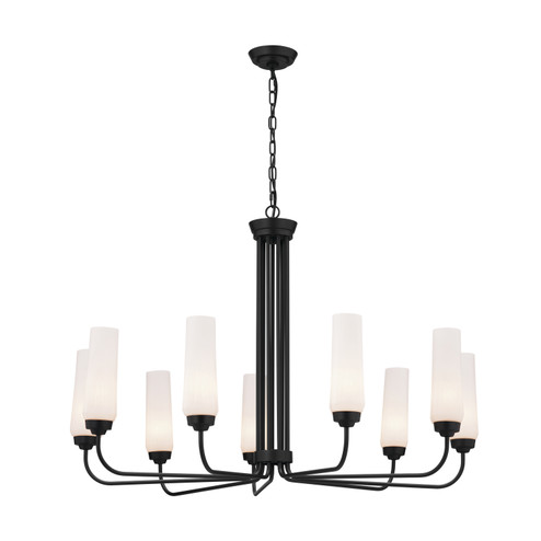 Truby Nine Light Chandelier in Black (12|52481BK)