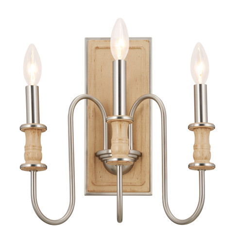 Karthe Three Light Wall Sconce in Brushed Nickel (12|52473NI)