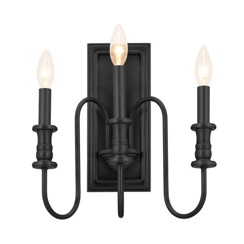 Karthe Three Light Wall Sconce in Black (12|52473BK)