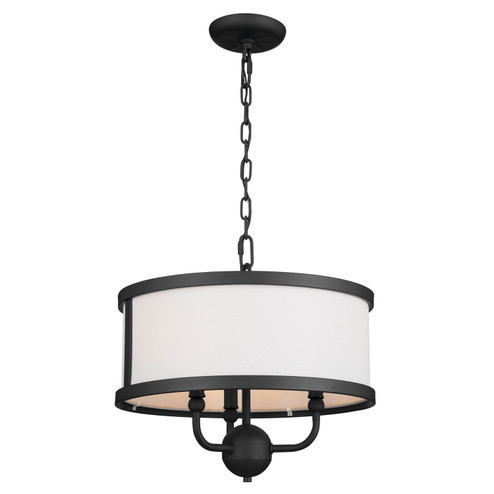 Heddle Three Light Chandelier/Semi Flush in Textured Black (12|52465BKT)