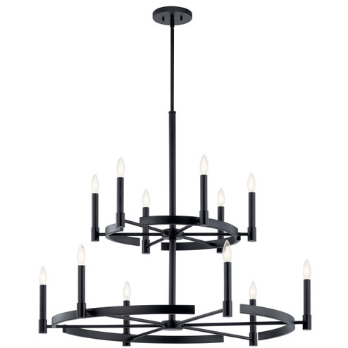 Tolani 12 Light Chandelier in Black (12|52428BK)