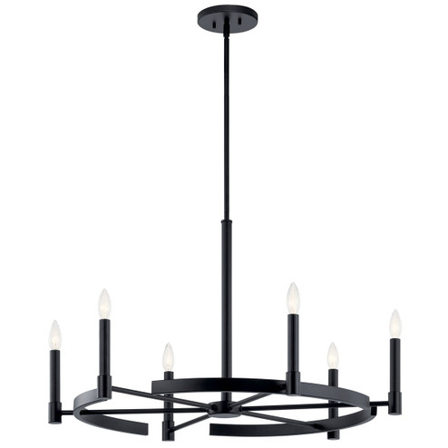 Tolani Six Light Chandelier in Black (12|52427BK)