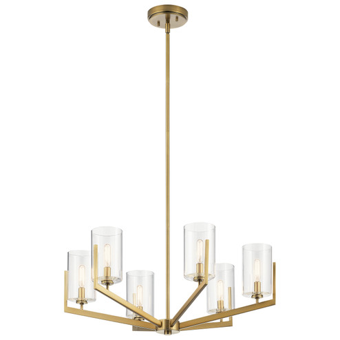 Nye Six Light Chandelier in Brushed Natural Brass (12|52314BNB)