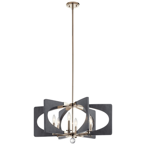 Alscar Six Light Chandelier in Driftwood Grey (12|44360DWG)