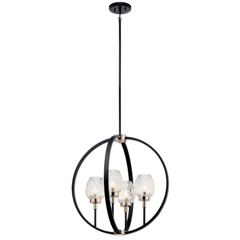 Moyra Four Light Pendant in Black (12|44239BK)