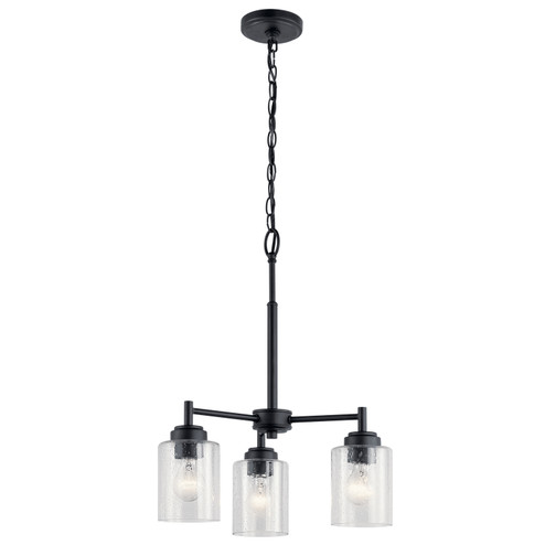 Winslow Three Light Mini Chandelier in Black (12|44029BK)