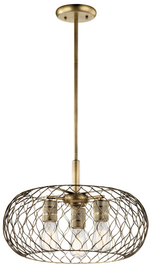 Devin Three Light Pendant in Natural Brass (12|43958NBR)