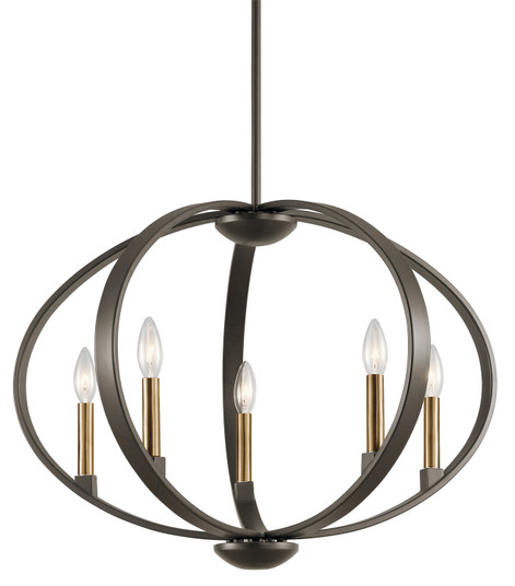 Elata Five Light Pendant in Olde Bronze (12|43871OZ)