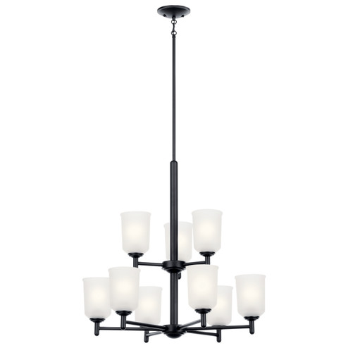 Shailene Nine Light Chandelier in Black (12|43672BK)