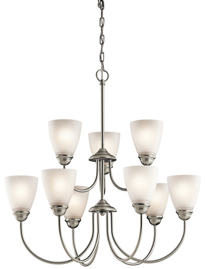 Jolie Nine Light Chandelier in Brushed Nickel (12|43639NI)