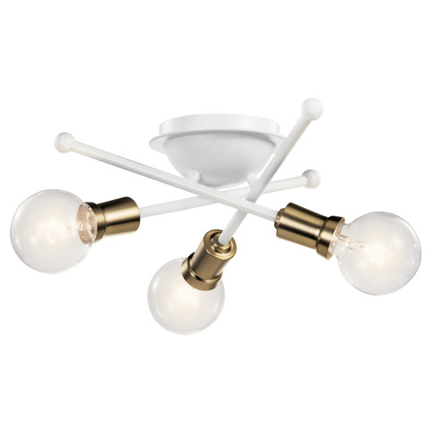 Armstrong Three Light Flush Mount in White (12|43196WH)