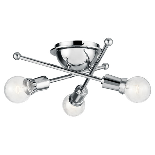 Armstrong Three Light Flush Mount in Chrome (12|43196CH)