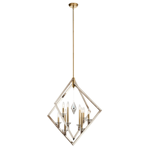 Layan Eight Light Foyer Pendant in Polished Nickel (12|43052PN)