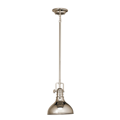 Hatteras Bay One Light Mini Pendant in Polished Nickel (12|2664PN)