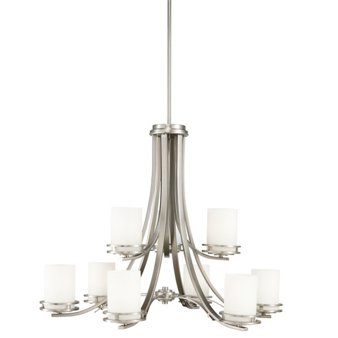 Hendrik Nine Light Chandelier in Brushed Nickel (12|1674NI)