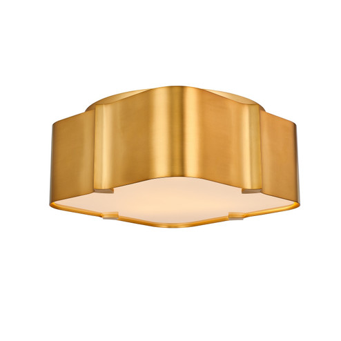 Lotus Three Light Flush Mount in Winter Brass (33|516342WB)