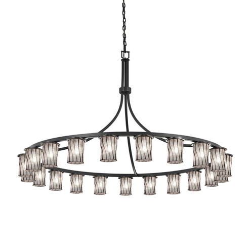 Wire Glass 21 Light Chandelier in Matte Black (102|WGL-8736-10-SWCB-MBLK)