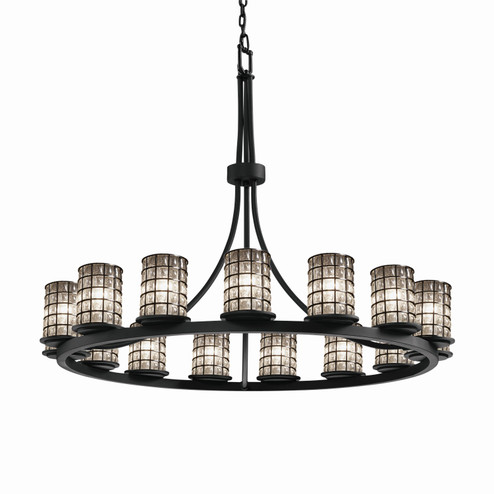 Wire Glass 15 Light Chandelier in Dark Bronze (102|WGL-8715-10-GRCB-DBRZ)