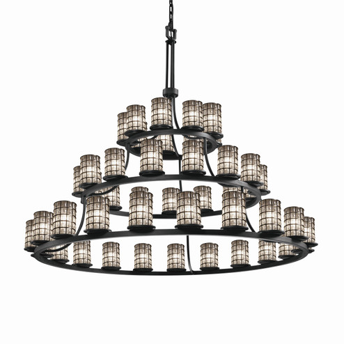 Wire Glass LED Chandelier in Matte Black (102|WGL-8714-10-GRCB-MBLK-LED45-31500)