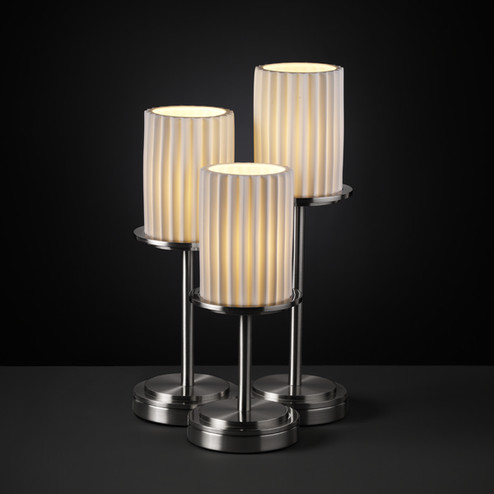 Limoges Three Light Table Lamp in Brushed Nickel (102|POR-8797-10-PLET-NCKL)