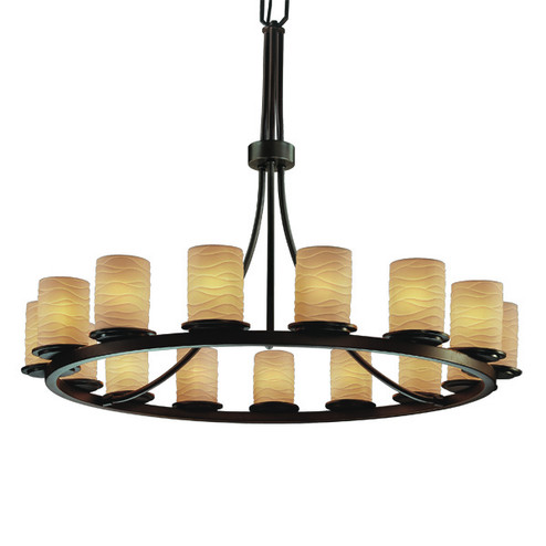 Limoges 15 Light Chandelier in Matte Black (102|POR-8715-10-WAVE-MBLK)