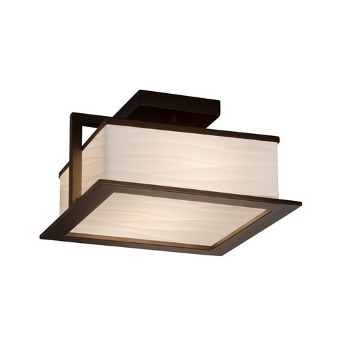 Porcelina LED Outdoor Flush Mount in Brushed Nickel (102|PNA-7517W-WAVE-NCKL)