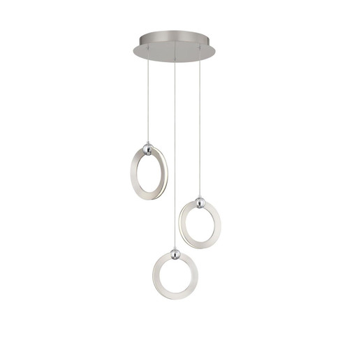 Hermosa LED Pendant in Brushed Nickel w/ Chrome (102|NSH-8123-NCCR)