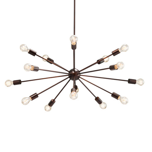 Axion 15 Light Chandelier in Matte Black (102|NSH-8027-MBLK)