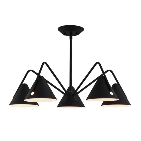 Zag LED Chandelier in Matte Black - Textured (102|NSH-4245-MBTX)